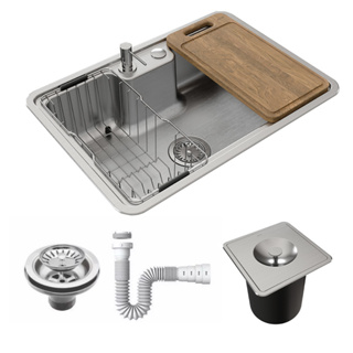 Cuba Pia Morgana Docol Aço Inox Com Acessórios Cozinha Embutir Sobrepor em Oferta na Shopee