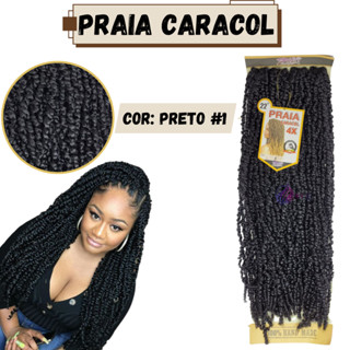 Cabelo Praia Caracol Dread Twist 4 Telas Pré Looped Crochet 80 Mechas Sintético 360 Gramas