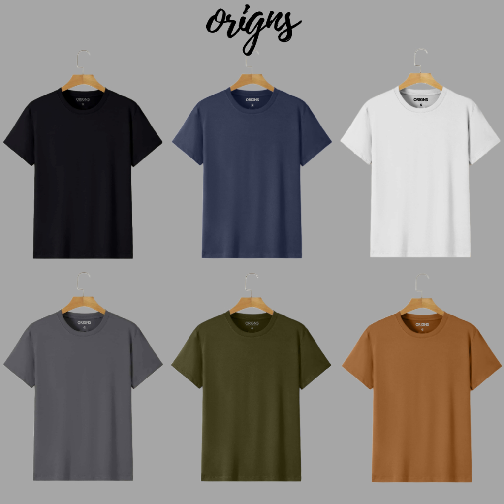 Camisetas Básicas Algodão Camisa Lisa Masculina Manga Curta em Oferta na Shopee