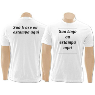 kIT 2 Camisetas Personalizada C/ Sua Estampa, logo, criatividade 2 Estampas
