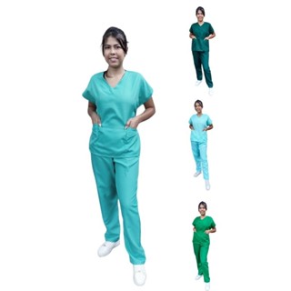 PIJAMA CIRÚRGICO HOSPITALAR SCRUB UNISSEX/ OXFORD / TONS DE VERDE