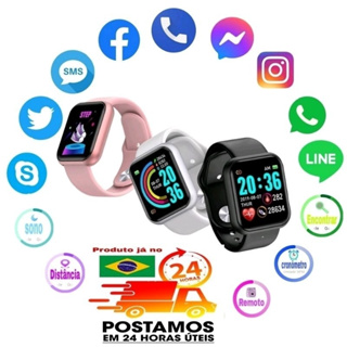 Smartwatc /D20s, relógio inteligente, bluetooth, colocar foto, " estoque já no Brasil" em Oferta na Shopee