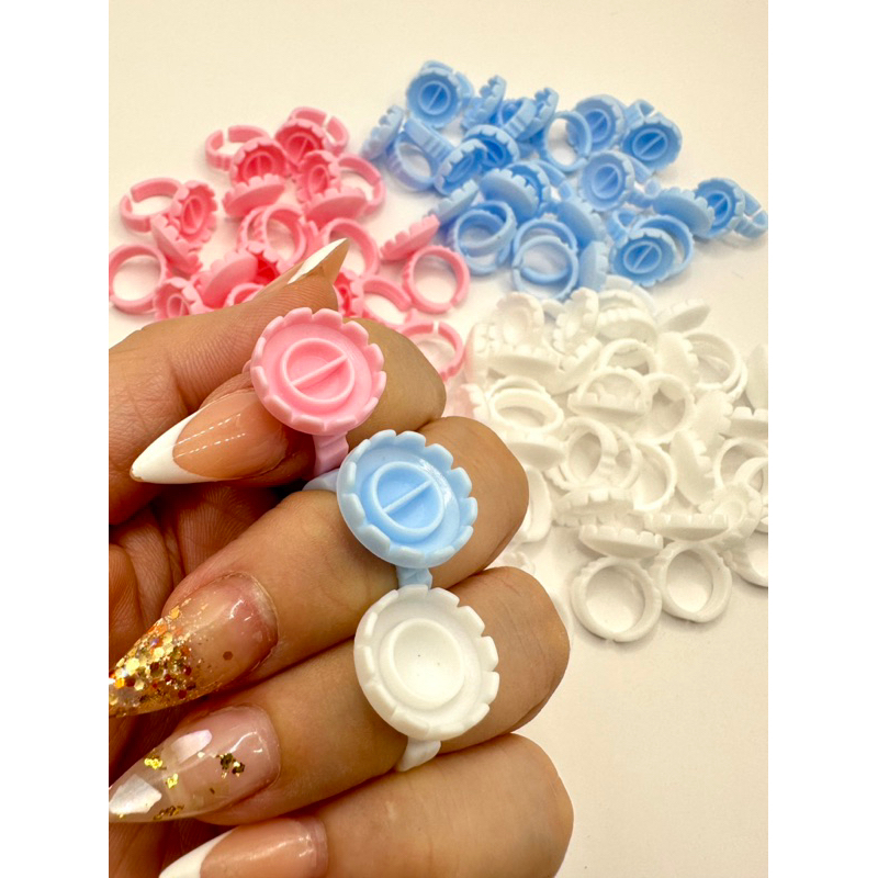 Anel Descartável Aneis Batoque Cola Cílios Micro Henna 100un em Oferta na Shopee