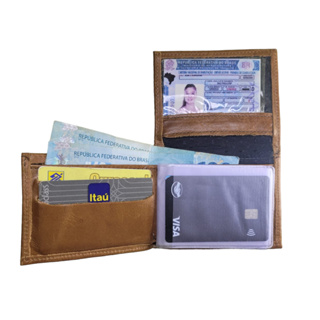 Carteira  Em L Pequena /Somente  CNH/Couro Legítimo/ Porta Cartões/ Fotos Reais em Oferta na Shopee