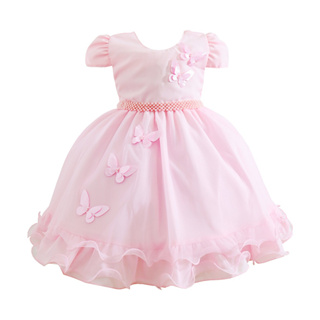 Vestido Rosa Infantil  jardim encantado das Borboleta Festa Menina Luxo em Oferta na Shopee