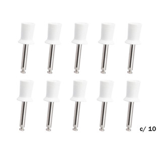 Kit 10 Taças de borracha branca, odontologia, profilaxia dental