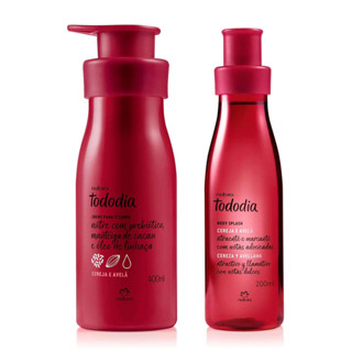 Conjunto Tododia Cereja e Avelã Natura: Creme Hidratante Corporal 400 ml + Body Splash 200 ml
