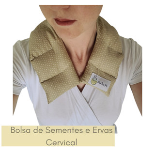 Bolsa de sementes e ervas para o alívio de dores - Cervical