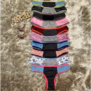 Kit 10 Calcinhas Tanga Feminina Conforto Lingerie Sexy Barato Atacado