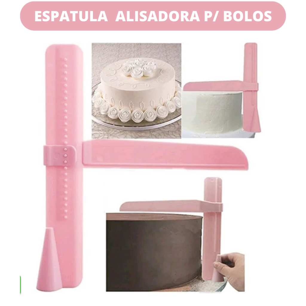 Espátula Nivelador Alisadora Regulável Angular Niveladora Bolo Régua Ajustável Plástico