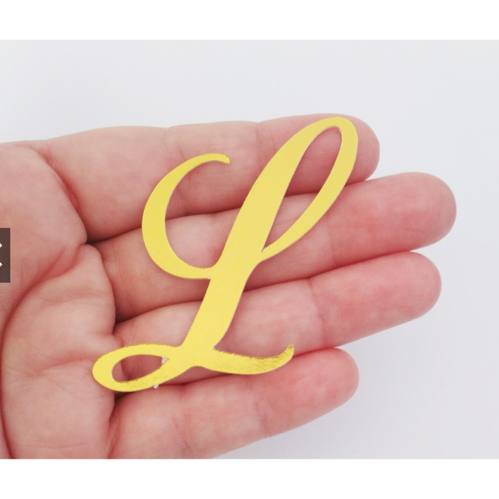 30 aplique letra dourado ou prata 30 unidades laminado espelhado