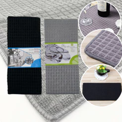 Tapete escorredor de Louça em Microfibra Super absorvente 38x50cm Dobrável Aparador de Louça
