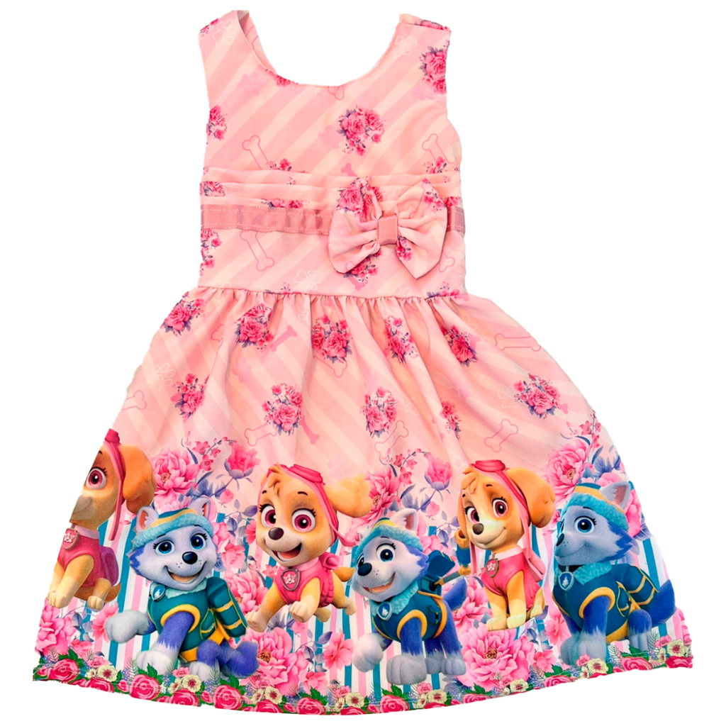 Vestido Infantil Menina Temático Personagens