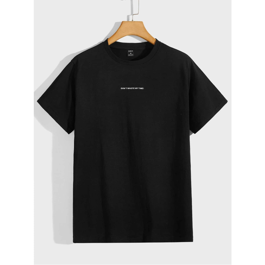 Camiseta Dont Was Temy Time Frase Oversized Manga Curta Aesthetic Streetwear Básica