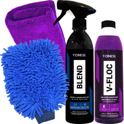 Cera Blend Spray Black Vitrificadora Silica + Shampoo V-Floc 500ml Vonixx