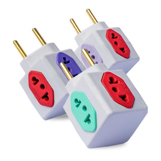 Tomada Adaptador Benjamim Cubo 3 Entradas 10A e 1 Entrada 20A