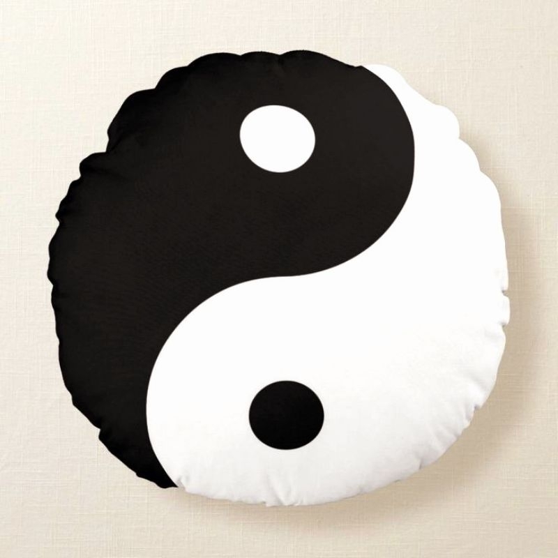 Almofada divertida Yin-Yang - Almofada Decorativa de quarto em Oferta na Shopee