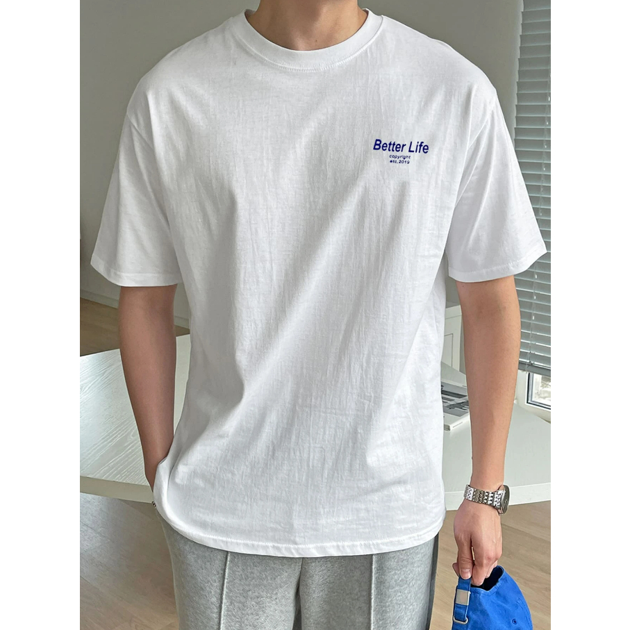 Camiseta Better Life Bons Amigos Streetwear Aesthetic Ombro Caido Top