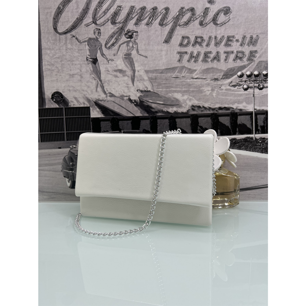 Juzia Bolsas Bolsa de festa quadrada verniz envernizado feminina bolsa baguette caixinha tiracolo transversal com alça corrente cadeia