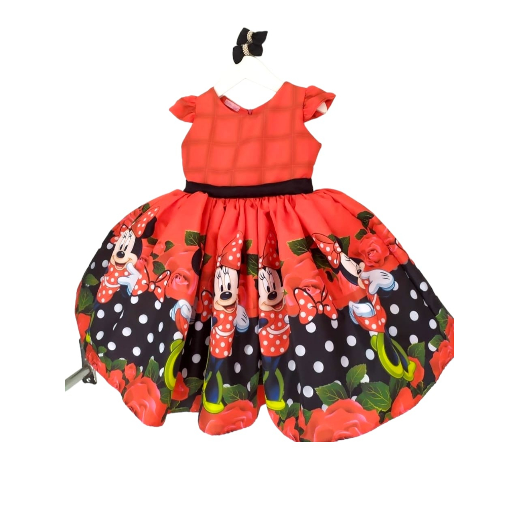 VESTIDO LUXO MINNIE VERMELHA