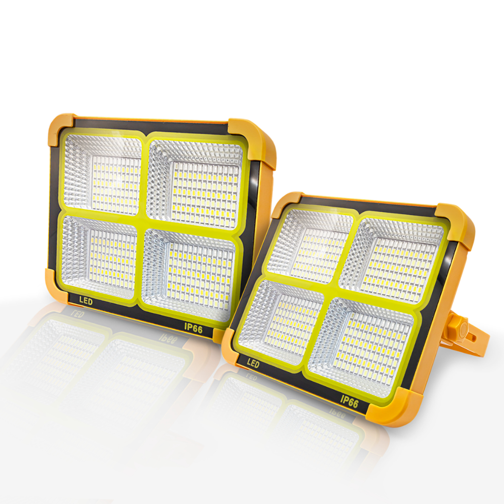 Refletor Solar LED Jardim Camping 500W Proteção IP66 420 LED com Temporizador On Off e Controle Inteligente de Luz em Oferta na Shopee