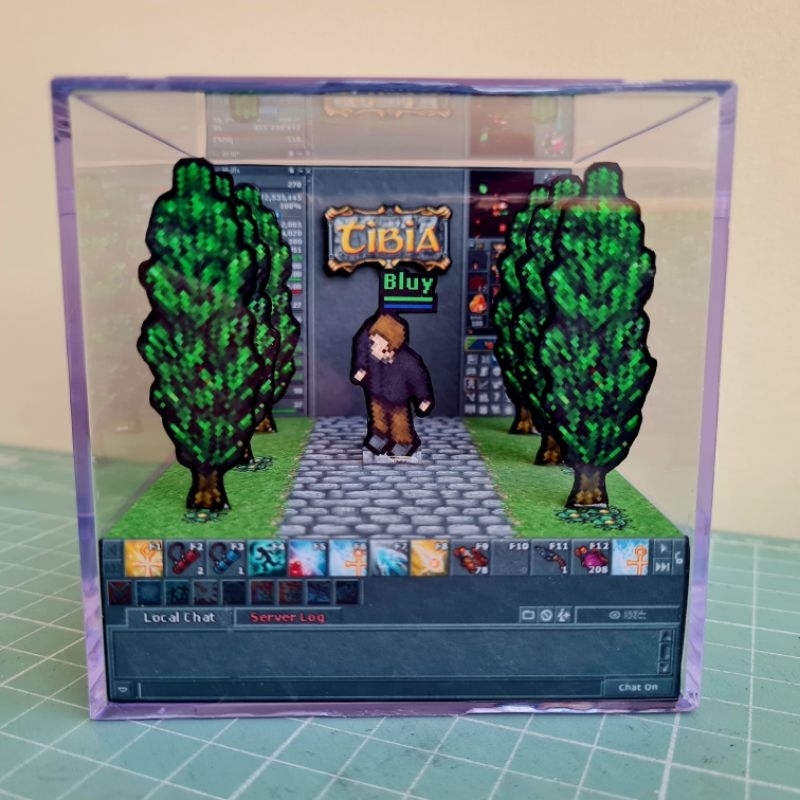 Diorama Cubo - Tibia, nick personalizado