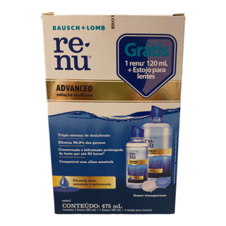 Kit Renu Advanced - Renu Solução Multiuso - Solução Limpadora para Lentes de Contato Gelatinosas