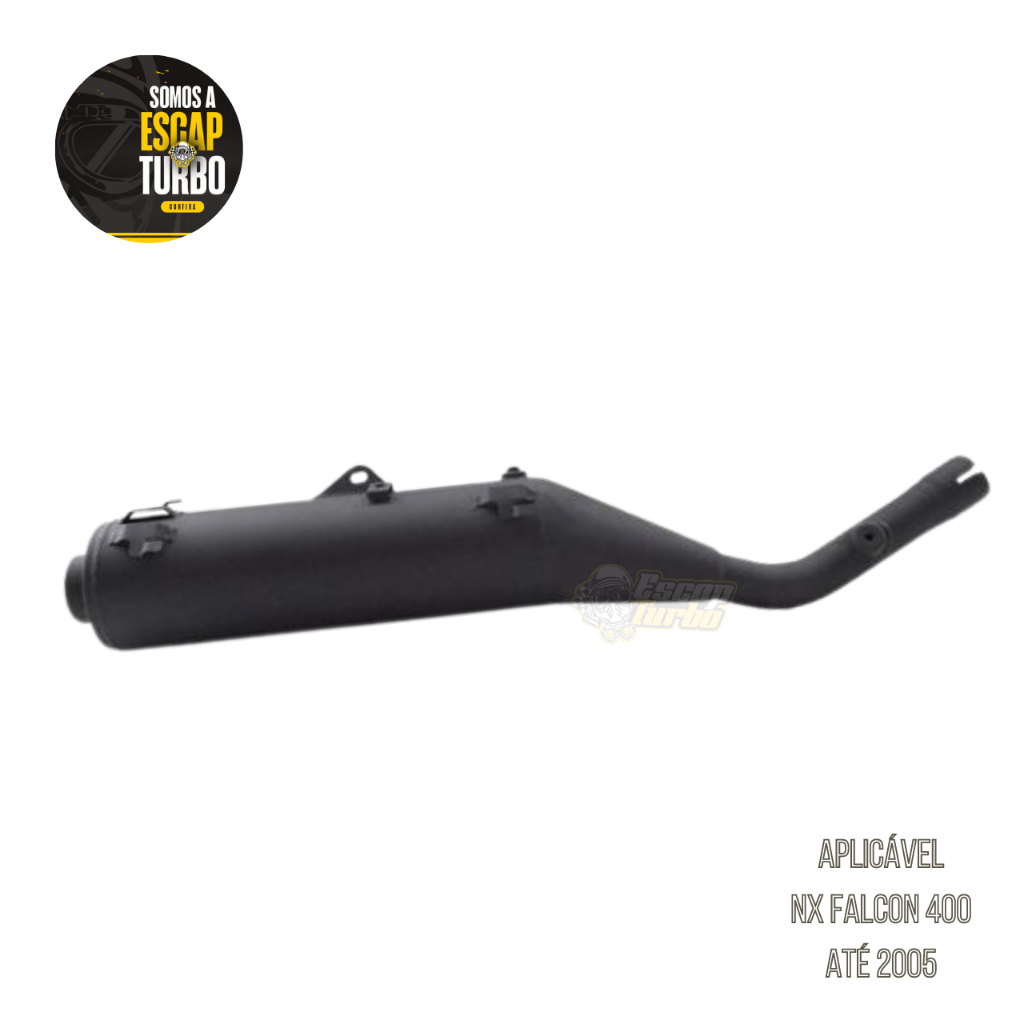 Escapamento Falcon Nx 400 Até 2005 Modelo Original Preto Marca Fortuna