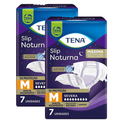 Kit 2 Fraldas Geriátricas Tena Noturna M 14 unidades