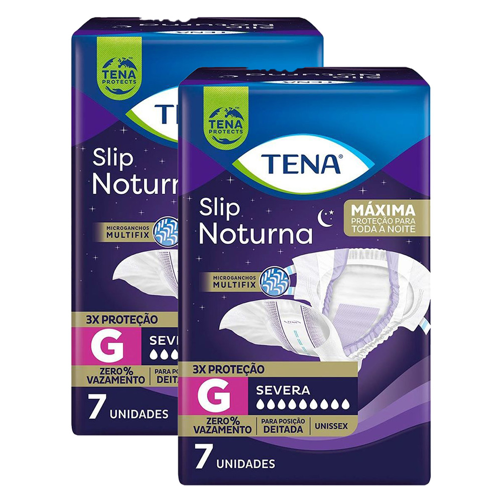 Kit 2 Fraldas Geriátricas Tena Noturna G 14 unidades em Oferta na Shopee