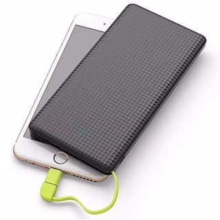 Carregador Portátil Power Bank 10000mah Com Cabo Embutido Universal Original