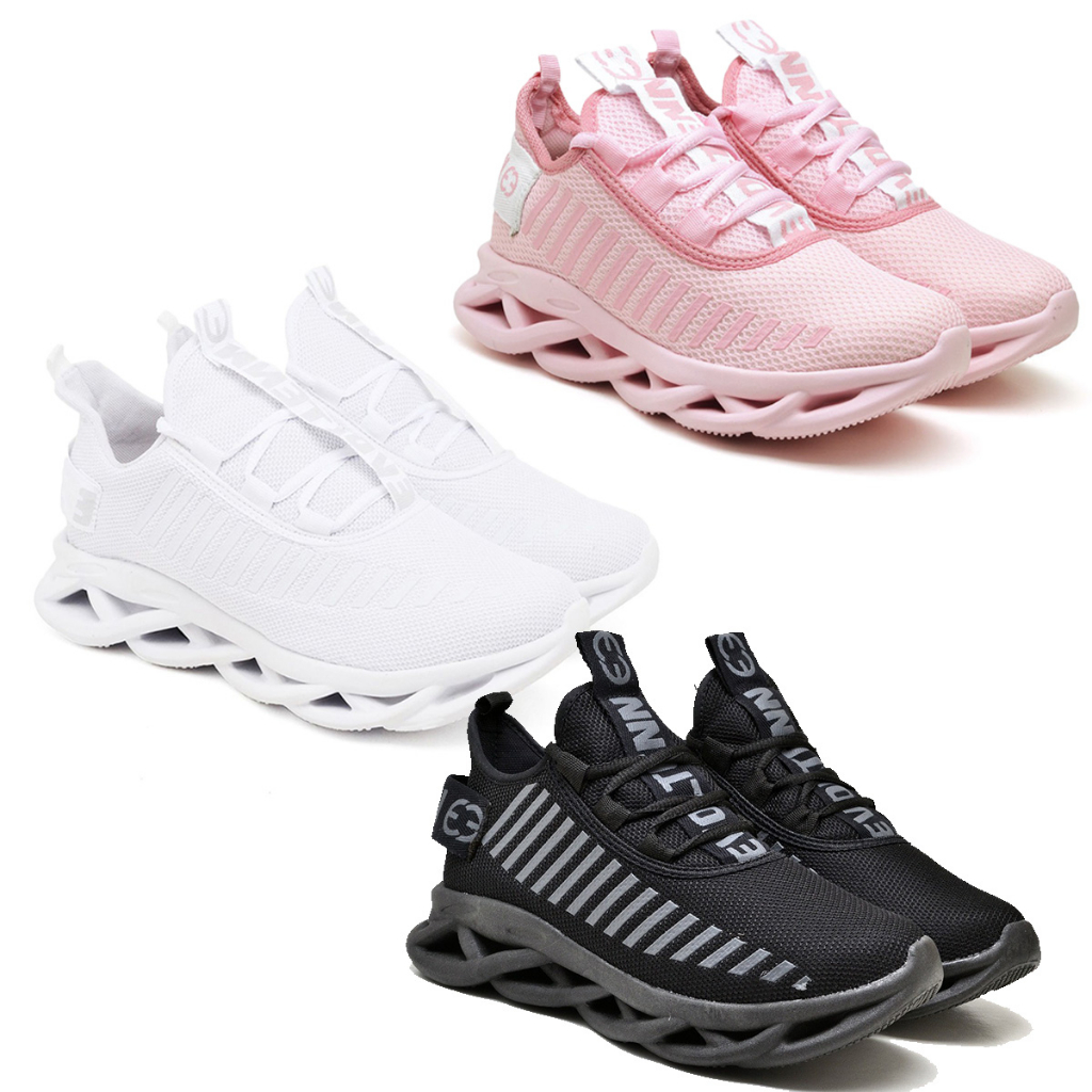 Kit 3 Pares De Tênis Feminino Unissex Esportivo sola Trançada Evoltenn Original De Fabrica.