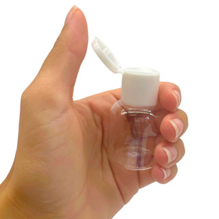 100 Mini Frascos de Plástico 20ml Cilíndrico com Tampa Fliptop
