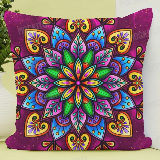 Imagem Capa de almofada Decorativa mandala decoração e presentes tecido oxford com ziper 45x45