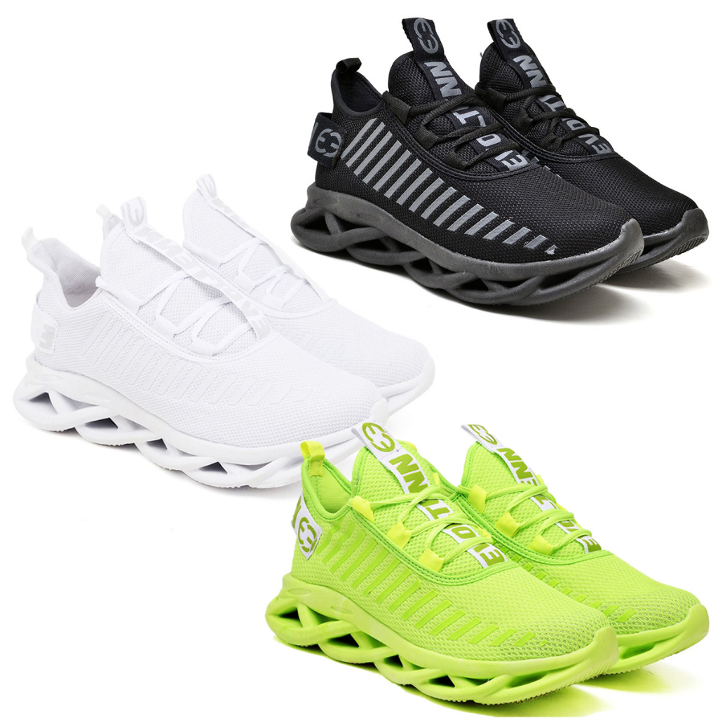 3 Tênis Masculino 90 Academia Feminino Caminhada Solado Macio Trança Crossfit Exclusivo.