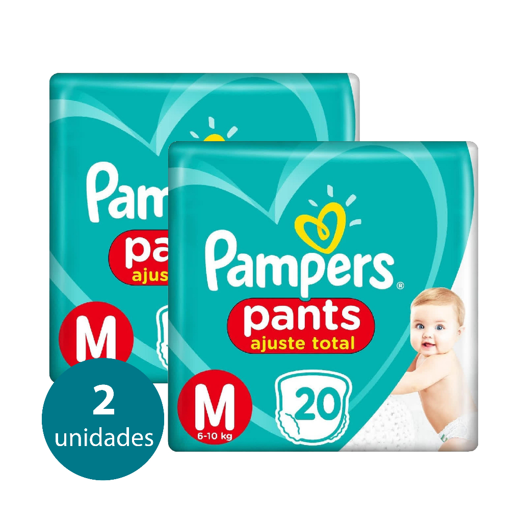 KIT 2 Pacotes Fraldas Pampers Pants M - 40 Fraldas