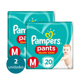 KIT 2 Pacotes Fraldas Pampers Pants M - 40 Fraldas