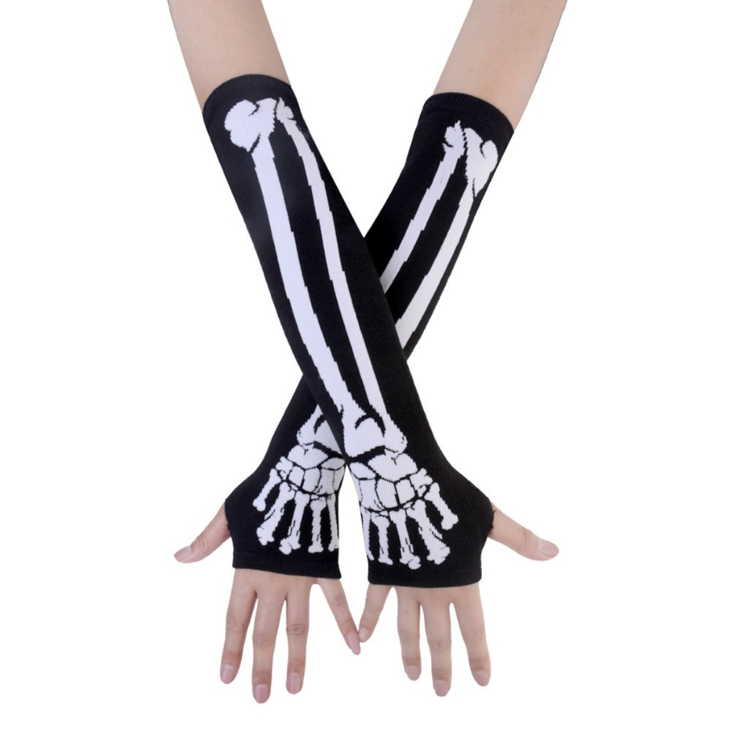 Luva Esqueleto Fantasia Festa Halloween Cosplay Carnaval