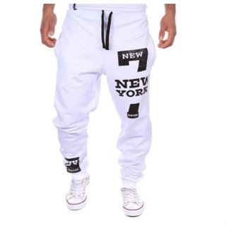 Promoção Calça 7 New York Moletom Jogger Masculina Slim Pronta Entrega Estampado