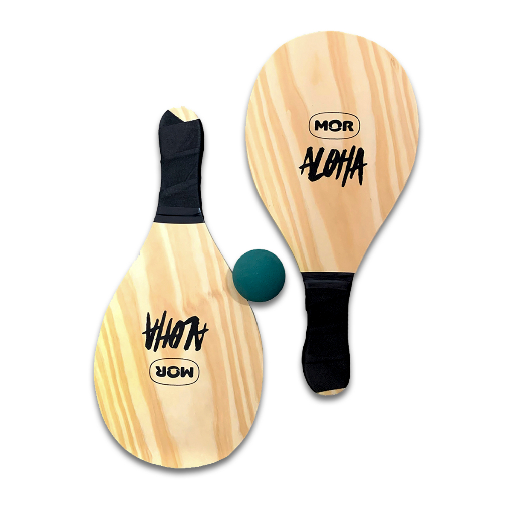 Frescobol De Madeira Aloha - Mor