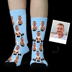 Meia Personalizada com Foto, Meia para casal, Meia para corrida, meia para academia,Logo ou a sua Imagem de preferência.
