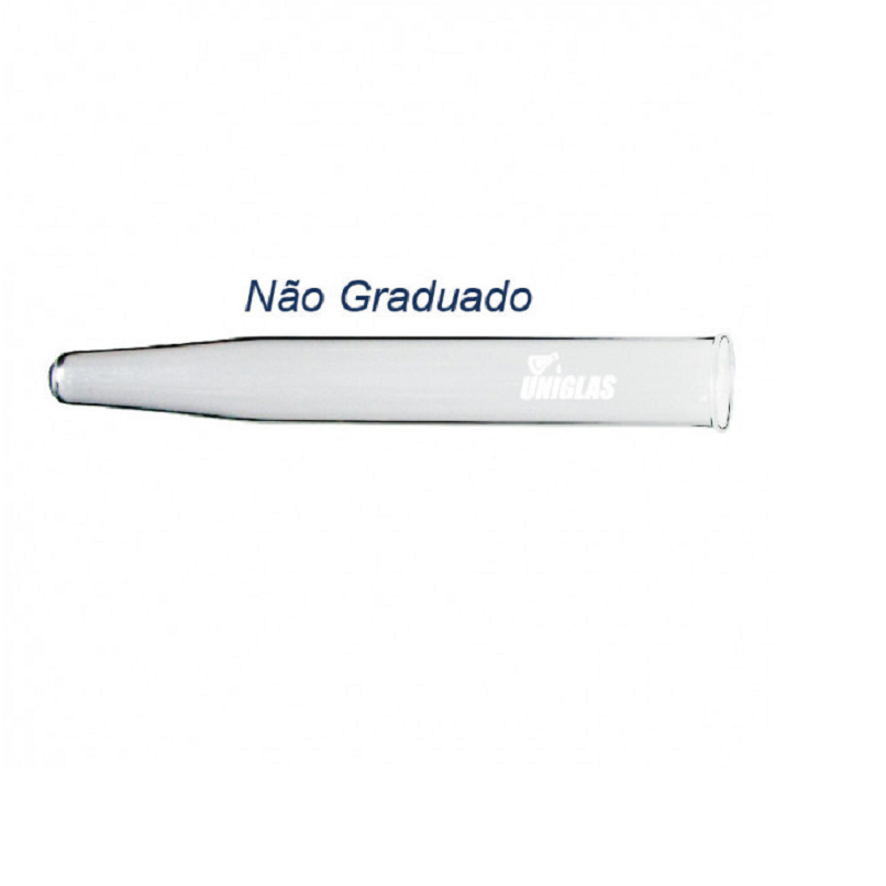 Tubo centrifuga cônico com orla em vidro, capacidade 50ml, marca orginal Uniglas
