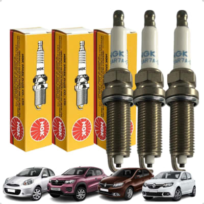 Jogo De Vela Original NGK Renault Kwid Logan Sandero 1.0 12v Flex 2016 2017 2018 2019 2020 2021 2022 em Oferta na Shopee