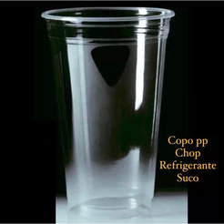 Kit 50~200 Copo Descartável Transparente PP 300/330ml Para Chopp Bebida Festa Aniversário off// (CHOCO)