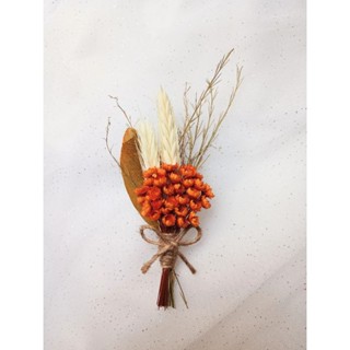 Flor de Lapela Rústica com flores secas para Noivo padrinhos de casamento em Oferta na Shopee