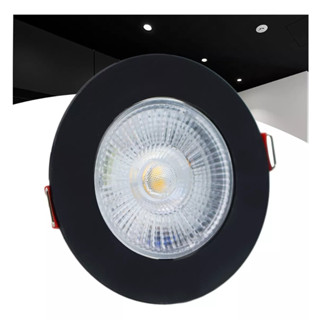 Luminaria De Teto Led Spot Supimpa Preto Redondo Avant 5W Luz Branca E Amarela