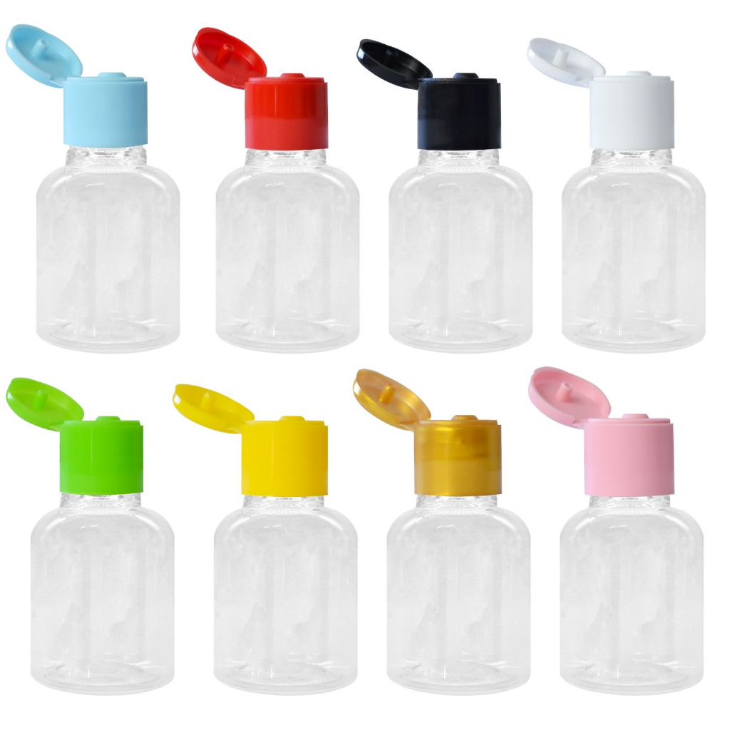 50 Mini Frasco Plástico 20ml C/ Tampa Flip P/ Lembrancinhas de festa