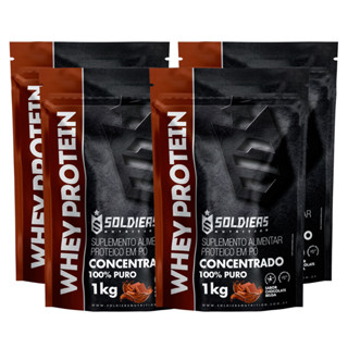 Kit: 4kg Whey Protein Concentrado - 100% Importado - Soldiers Nutrition