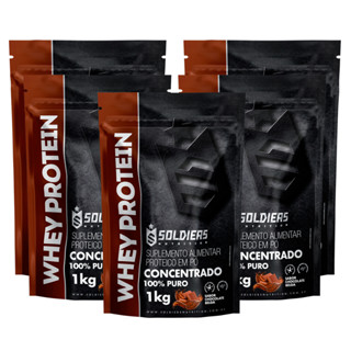 Kit: 5kg Whey Protein Concentrado - 100% Importado - Soldiers Nutrition