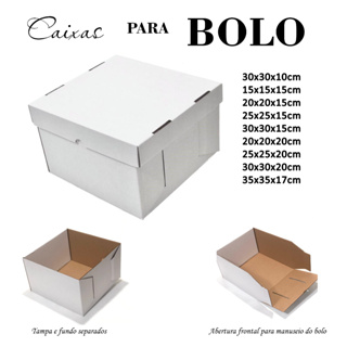 10 Caixas para Bolo Alta Resistente Abertura Frontal  09 tamanhos em Oferta na Shopee